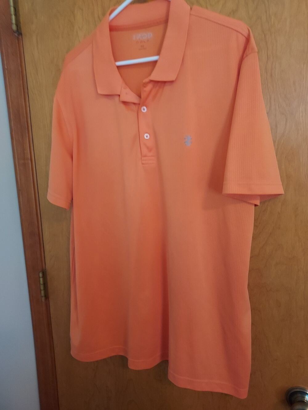 Izod Men's Polo Orange Size XXL Knit short sleeve Logo GUC
